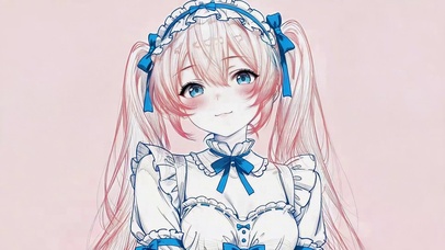 清新双马尾女仆