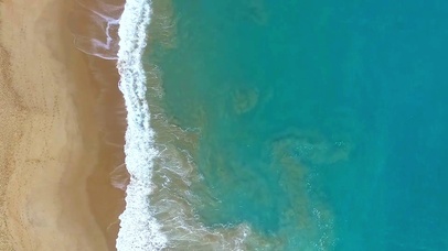 蔚蓝大海海浪4K