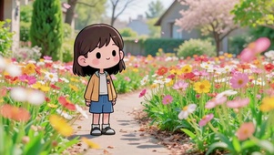 花海少女漫步