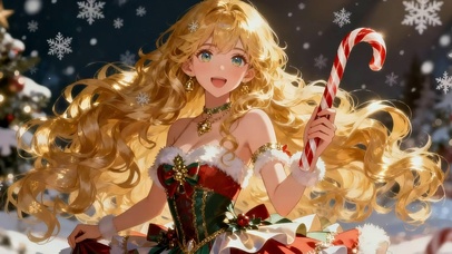 冬日圣诞甜美金发美女