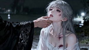 血痕银华的暗夜羁绊古风虐恋破碎