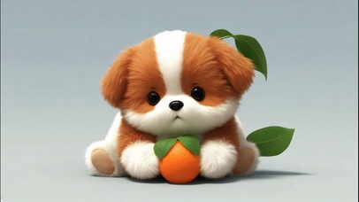 可爱的毛绒小狗