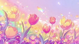 彩虹梦幻花丛