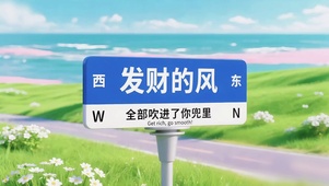 发财的风路牌