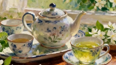 护眼茶座外面树带鱼屏