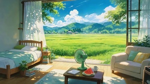 夏日小清新房间