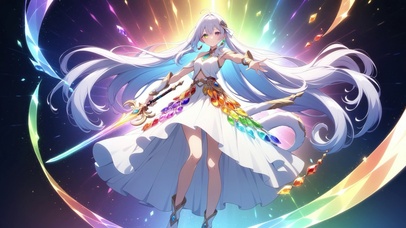 闪亮登场的银发少女