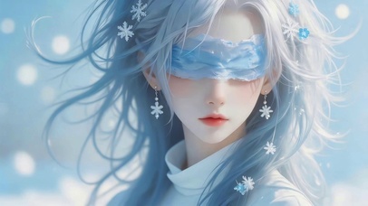 治愈蒙眼少女