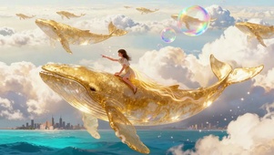 梦幻海上游鲸