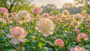 晨露清新月季花海