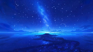 纯净星空湖泊夜景