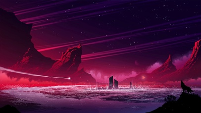 唯美月光漫天星辰