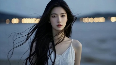 长发飘逸气质美女