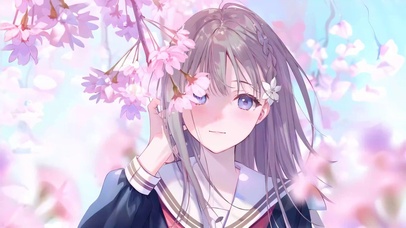 4K可爱清纯樱花女孩