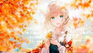 秋日阳光少女