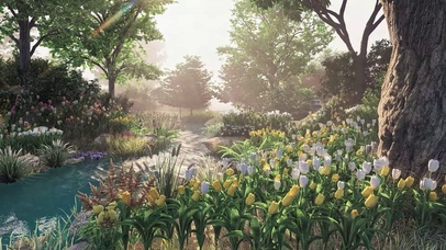 唯美春天郁金香花氛围