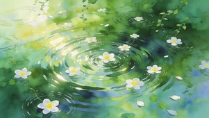 水面小花朵