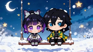 荡秋千蝴蝶忍和富冈义勇