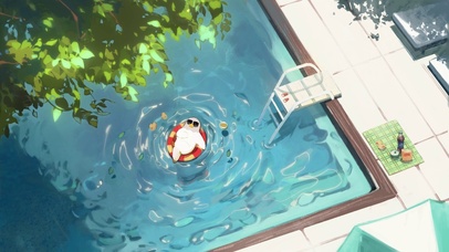 星有野-悠闲夏日小鸽子划水