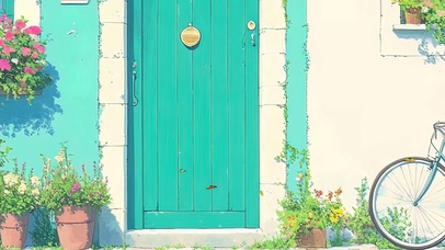 门前花草树木带鱼屏