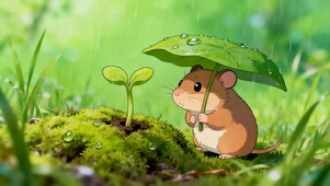 雨天小松鼠