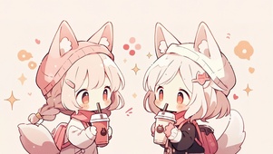 一起喝奶茶