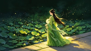 古风荷花美女壁纸