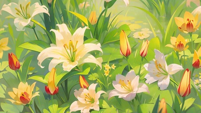 百花争艳