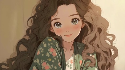 卷发少女