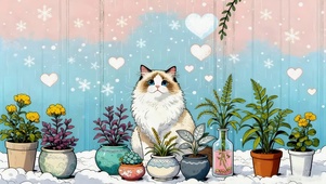 简约风插画猫咪