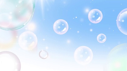 梦幻世界渐变泡泡蓝色