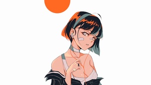 戴耳机音听乐的女孩