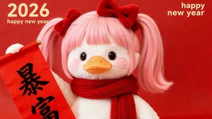 2026暴富双马尾小鸭