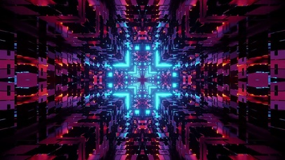 3D机能朋克机械隧道