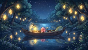 动物乘船夜游