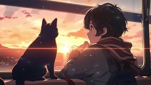4K 男孩与猫