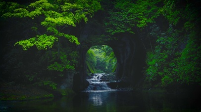 4K秘境浓沟瀑布