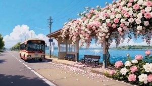 鲜花车站
