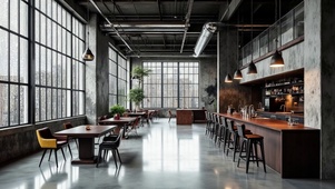 【雨景】工业风咖啡厅