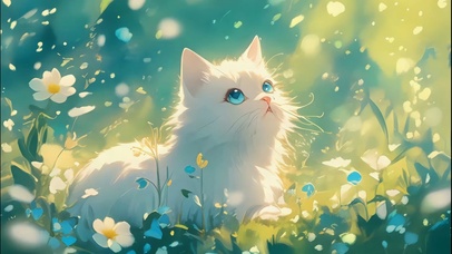 花丛中的波斯喵~