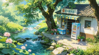 河流边小卖部