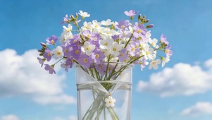 清风拂过小花