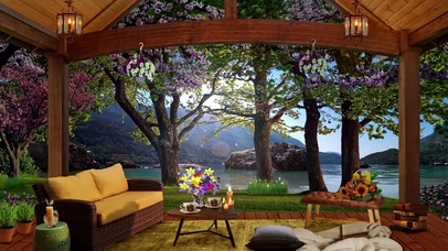 樱花小屋自然氛围