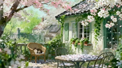 春天樱花小院