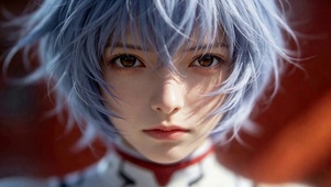 银发少女凝视