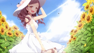 唯美向日葵少女