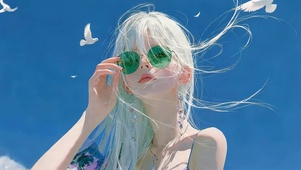 治愈白发女孩