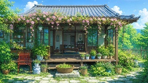 夏天治愈木屋