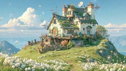 梦幻山顶小屋