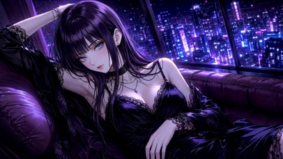 暗夜都市紫发美少女